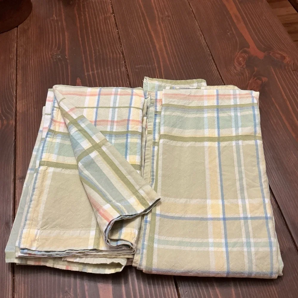 Pair of large Plaid Panels 72”/70”